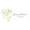 Heart Filigree Small Cling Grass Green (Pack of 1)-Wedding Signs-Pecan Brown-JadeMoghul Inc.