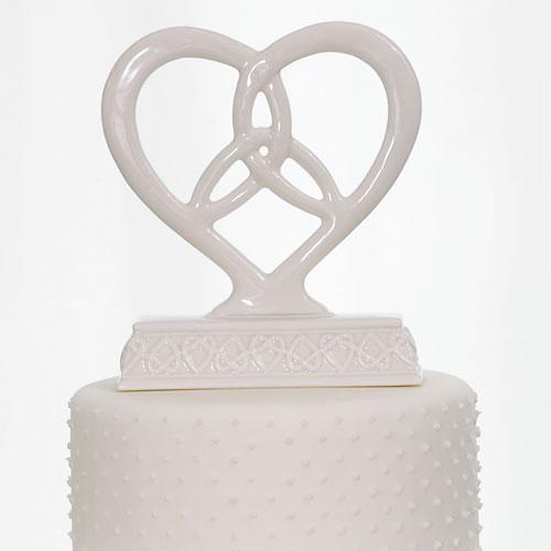 Heart Framed Trinity Knot Cake Top (Pack of 1)-Wedding Cake Toppers-JadeMoghul Inc.