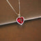 Heart Ruby Vintage Pendants S925 Sterling Silver Necklace Fine Jewelry Bridal Wedding Engagement Bijouterie No Chain-CCN170a-JadeMoghul Inc.