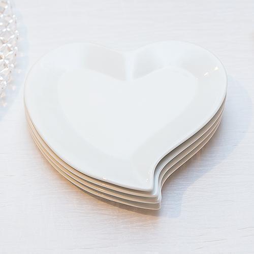 Heart Shaped Plates (Pack of 4)-Wedding Candy Buffet Accessories-JadeMoghul Inc.