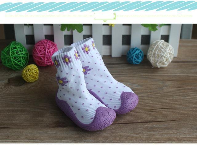 Heart Toddler Shoes Soft Bottom For Newborn Fashion Baby Socks With Rubber Soles Baby Socks with Rubber Soles Ws917-B-9M-JadeMoghul Inc.