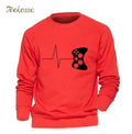 Heartbeat Of Game Sweatshirt - Men Funny Gaming Hoodie Sweatshirt-Red 2-S-JadeMoghul Inc.