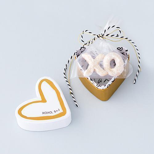 Hearts and Kisses Favor Box Diecut Sticker (Pack of 1)-Wedding Favor Stationery-JadeMoghul Inc.