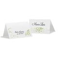 Hearts Filigree Place Card With Fold Grass Green (Pack of 1)-Table Planning Accessories-Ruby-JadeMoghul Inc.