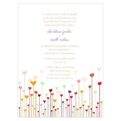 Hearts Invitation Cool (Pack of 1)-Invitations & Stationery Essentials-Fuchsia-JadeMoghul Inc.