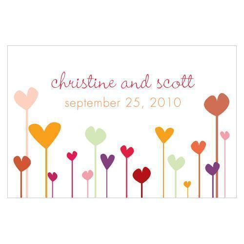 Hearts Large Rectangular Tag Cool (Pack of 1)-Wedding Favor Stationery-Fuchsia-JadeMoghul Inc.