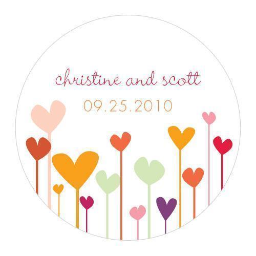 Hearts Large Sticker Cool (Pack of 1)-Wedding Favor Stationery-Red-JadeMoghul Inc.