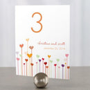 Hearts Table Number Numbers 1-12 Bright (Pack of 12)-Table Planning Accessories-Fuchsia-85-96-JadeMoghul Inc.