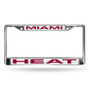 License Plate Frames Heat Laser Chrome Frame White Background With Maroon Letters