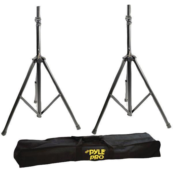 Heavy-Duty Aluminum Anodizing Dual Speaker Stand with Traveling Bag Kit-Speakers & Accessories-JadeMoghul Inc.