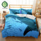 HELENGILI 3D Bedding set Shark Print Duvet cover set lifelike bedclothes with pillowcase bed set home Textiles