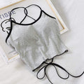 HELIAR Tops Women Halter Backless Bandage Sexy Crop Tops Women Cotton Womens Lingerie Underwear Padded Tank Crop Top For Women JadeMoghul Inc. 