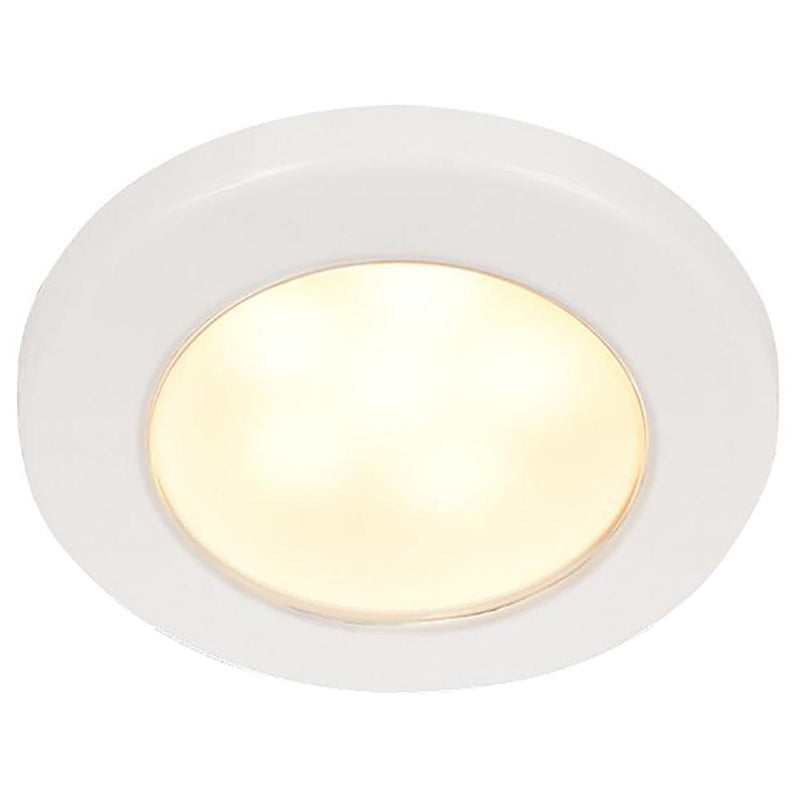 Hella Marine EuroLED 75 3" Round Screw Mount Down Light - Warm White LED - White Plastic Rim - 12V [958109011]-Dome/Down Lights-JadeMoghul Inc.
