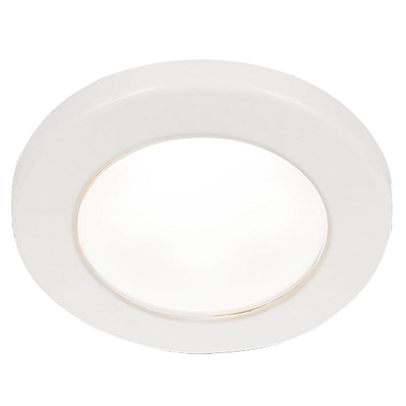 Hella Marine EuroLED 75 3" Round Screw Mount Down Light - White LED - White Plastic Rim - 12V [958110011]-Dome/Down Lights-JadeMoghul Inc.