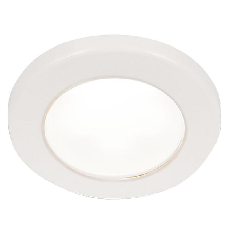 Hella Marine EuroLED 75 3" Round Screw Mount Down Light - White LED - White Plastic Rim - 24V [958110111]-Dome/Down Lights-JadeMoghul Inc.