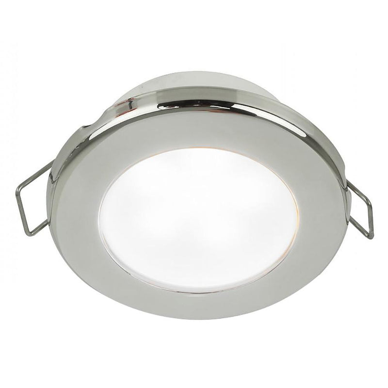 Hella Marine EuroLED 75 3" Round Spring Mount Down Light - White LED - Stainless Steel Rim - 24V [958110621]-Dome/Down Lights-JadeMoghul Inc.