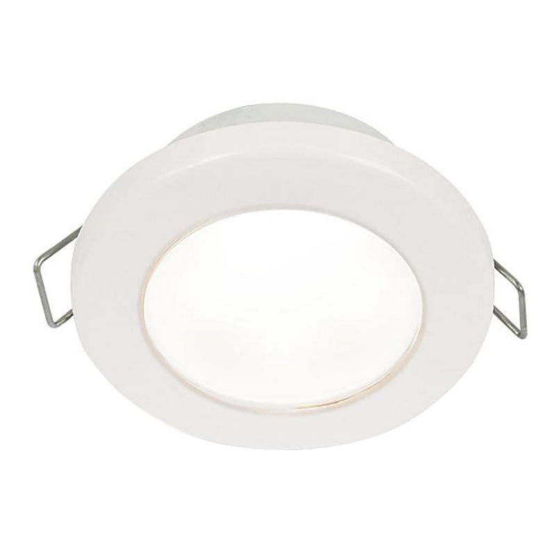 Hella Marine EuroLED 75 3" Round Spring Mount Down Light - White LED - White Plastic Rim - 12V [958110511]-Dome/Down Lights-JadeMoghul Inc.