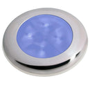 Hella Marine Polished Stainless Steel Rim LED Courtesy Lamp - Blue [980503221]-Interior / Courtesy Light-JadeMoghul Inc.