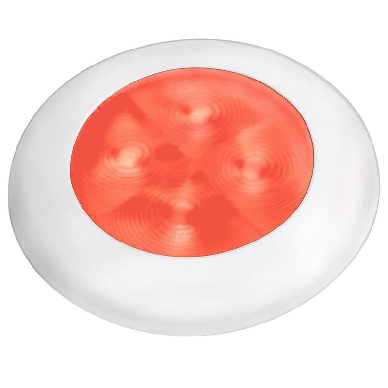 Hella Marine Red LED Round Courtesy Lamp - White Bezel - 24V [980508241]-Interior / Courtesy Light-JadeMoghul Inc.