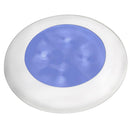 Hella Marine Slim Line LED 'Enhanced Brightness' Round Courtesy Lamp - Blue LED - White Plastic Bezel - 12V [980502241]-Interior / Courtesy Light-JadeMoghul Inc.