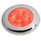Hella Marine Slim Line LED 'Enhanced Brightness' Round Courtesy Lamp - Red LED - Stainless Steel Bezel - 12V [980507221]-Interior / Courtesy Light-JadeMoghul Inc.