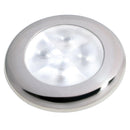 Hella Marine Slim Line LED 'Enhanced Brightness' Round Courtesy Lamp - White LED - Stainless Steel Bezel - 12V [980500521]-Interior / Courtesy Light-JadeMoghul Inc.