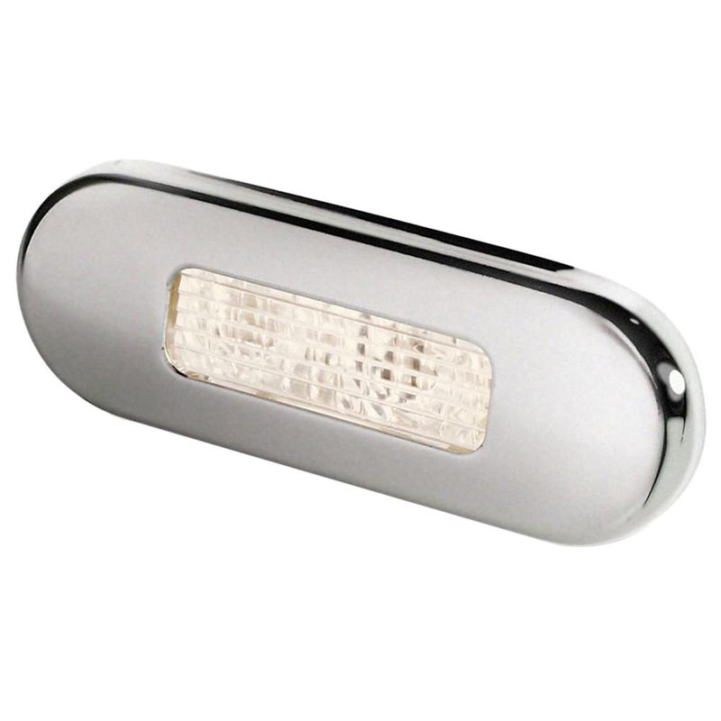 Hella Marine Surface Mount Oblong LED Courtesy Lamp - Warm White LED - Stainless Steel Bezel [980869401]-Interior / Courtesy Light-JadeMoghul Inc.