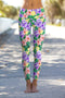 Hello May Lucy Floral Printed Performance Leggings - Women-Hello May-XS-Yellow/Purple/Pink-JadeMoghul Inc.