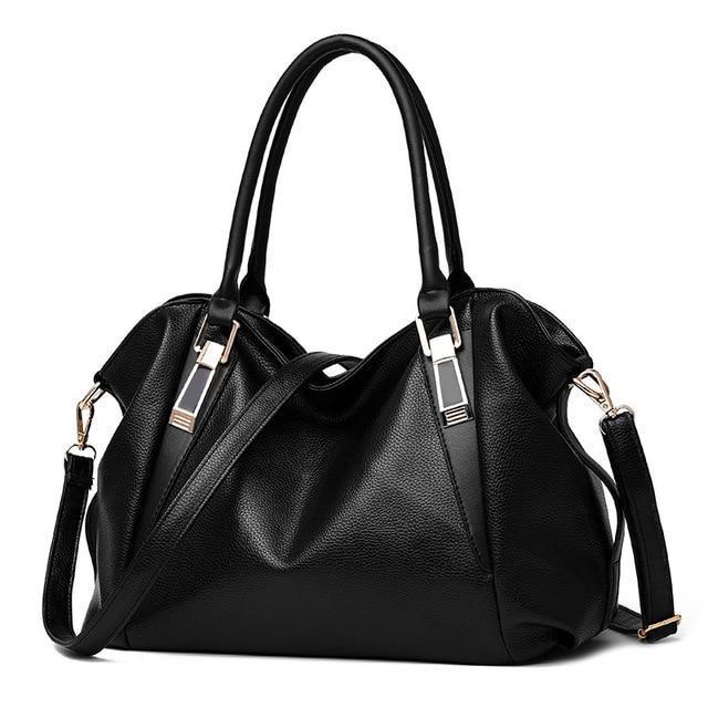 Herald Fashion Designer Women Handbag Female PU Leather Bags Handbags Ladies Portable Shoulder Bag Office Ladies Hobos Bag Totes-Black-China-32x27x10cm-JadeMoghul Inc.