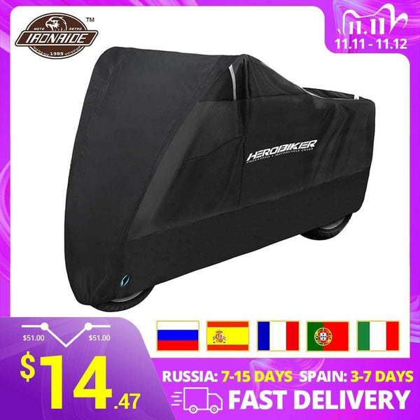 HEROBIKER Waterproof Biker Cover Motorcycle Cover Motorbike Moto Scooter Cover UV Protector Dustproof Motorcycle Raincoat JadeMoghul Inc. 