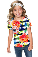 Hey-Sailor! Zoe Designer Floral T-Shirt - Mommy & Me-Hey-Sailor!-18M/2-White/Navy/Pink-JadeMoghul Inc.