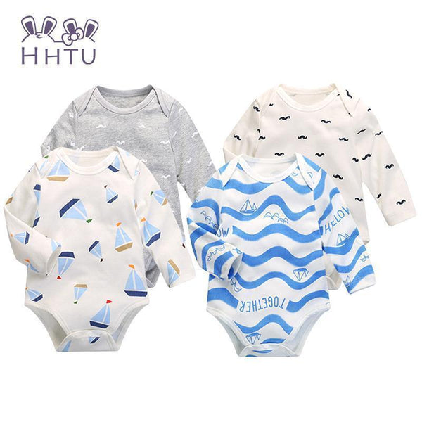 HHTU 2017 New Newborn Baby Clothing Boy Gril Romper Clothes Long Sleeve Infant Product-Dark Grey-3M-JadeMoghul Inc.