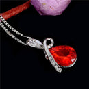 H:HYDE 10 Colors Austrian Crystal Necklace Pendants Jewellery & Jewerly 2016 Necklace Women Fashion Jewelry Wholesale-Red-JadeMoghul Inc.