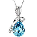 H:HYDE 10 Colors Austrian Crystal Necklace Pendants Jewellery & Jewerly 2016 Necklace Women Fashion Jewelry Wholesale-Sky Blue-JadeMoghul Inc.