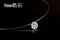 H:HYDE Silver color Dazzling Zircon Necklace And Invisible Transparent Fishing Line Simple Pendant Necklace Jewelry-8mm-JadeMoghul Inc.
