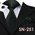 Hi-Tie Fashion 40 Styles Gravata Tie Hanky Cufflink Sets 100% Silk Neckties Ties for Mens Business Wedding Party Free Shipping-SN251-China-JadeMoghul Inc.