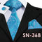 Hi-Tie Fashion 40 Styles Gravata Tie Hanky Cufflink Sets 100% Silk Neckties Ties for Mens Business Wedding Party Free Shipping-SN368-China-JadeMoghul Inc.