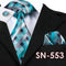 Hi-Tie Fashion 40 Styles Gravata Tie Hanky Cufflink Sets 100% Silk Neckties Ties for Mens Business Wedding Party Free Shipping-SN553-China-JadeMoghul Inc.