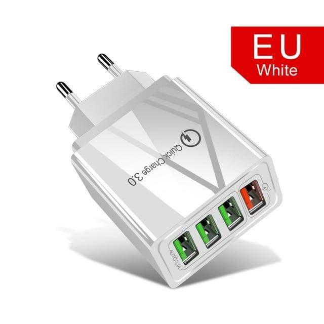 HICUTE 48W US EU UK Quick Charger 3.0 USB Charger for iPhone Samsung Xiaomi Tablet QC 3.0 Fast Wall Mobile Charger Plug Adapte AExp