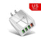 HICUTE 48W US EU UK Quick Charger 3.0 USB Charger for iPhone Samsung Xiaomi Tablet QC 3.0 Fast Wall Mobile Charger Plug Adapte AExp