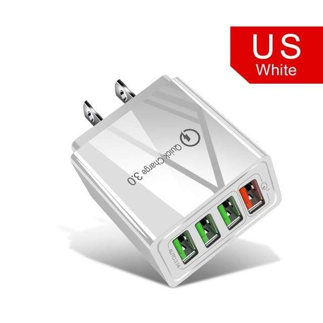 HICUTE 48W US EU UK Quick Charger 3.0 USB Charger for iPhone Samsung Xiaomi Tablet QC 3.0 Fast Wall Mobile Charger Plug Adapte AExp