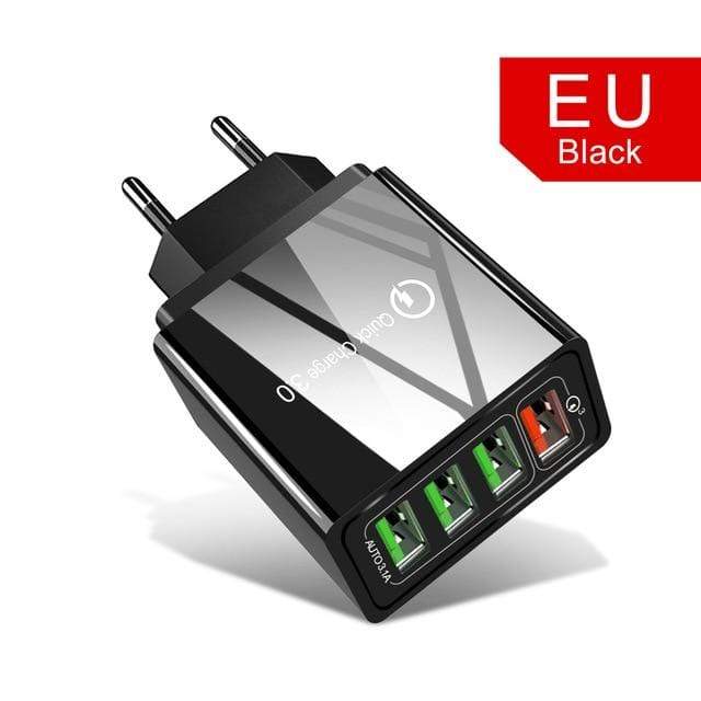 HICUTE 48W US EU UK Quick Charger 3.0 USB Charger for iPhone Samsung Xiaomi Tablet QC 3.0 Fast Wall Mobile Charger Plug Adapte AExp