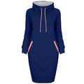 High Neck Sexy Strap Casual Dress - Female Party Dresses-0586blue-S-JadeMoghul Inc.