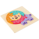 High quality baby 3D wooden puzzle educational toys early learning cognition kids cartoon grasp intelligence puzzle AExp
