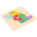 High quality baby 3D wooden puzzle educational toys early learning cognition kids cartoon grasp intelligence puzzle AExp