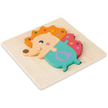 High quality baby 3D wooden puzzle educational toys early learning cognition kids cartoon grasp intelligence puzzle AExp