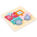 High quality baby 3D wooden puzzle educational toys early learning cognition kids cartoon grasp intelligence puzzle AExp