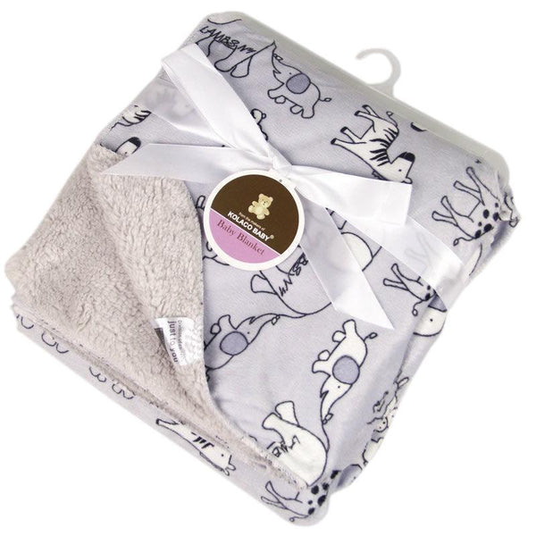 High Quality Baby Blanket Coral Fleece Cartoon Thicken Double Layer Swaddle Envelope Stroller Wrap For Bebe Bedding Blankets-B-JadeMoghul Inc.