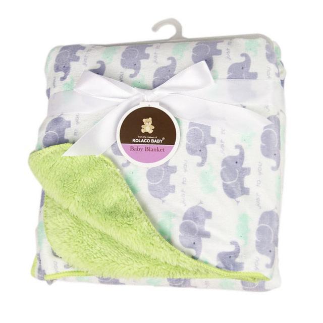 High Quality Baby Blanket Coral Fleece Cartoon Thicken Double Layer Swaddle Envelope Stroller Wrap For Bebe Bedding Blankets-J-JadeMoghul Inc.