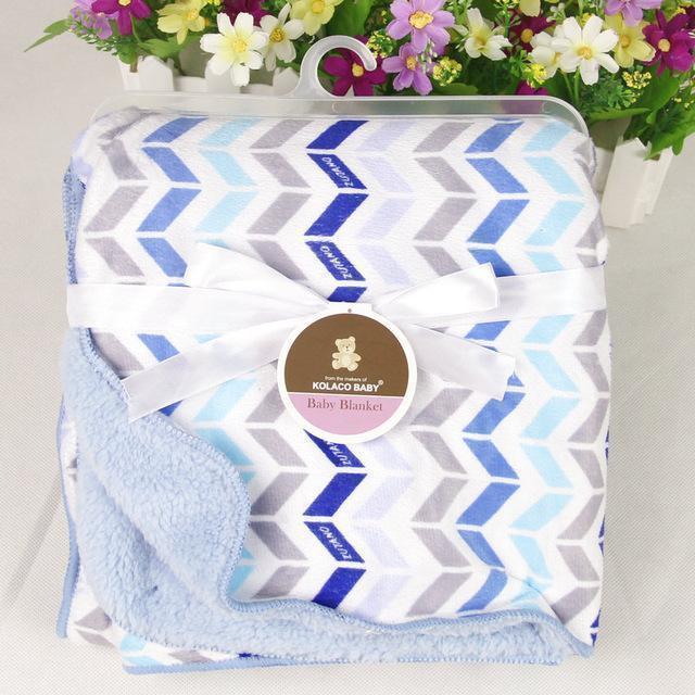 High Quality Baby Blanket Coral Fleece Cartoon Thicken Double Layer Swaddle Envelope Stroller Wrap For Bebe Bedding Blankets-M-JadeMoghul Inc.